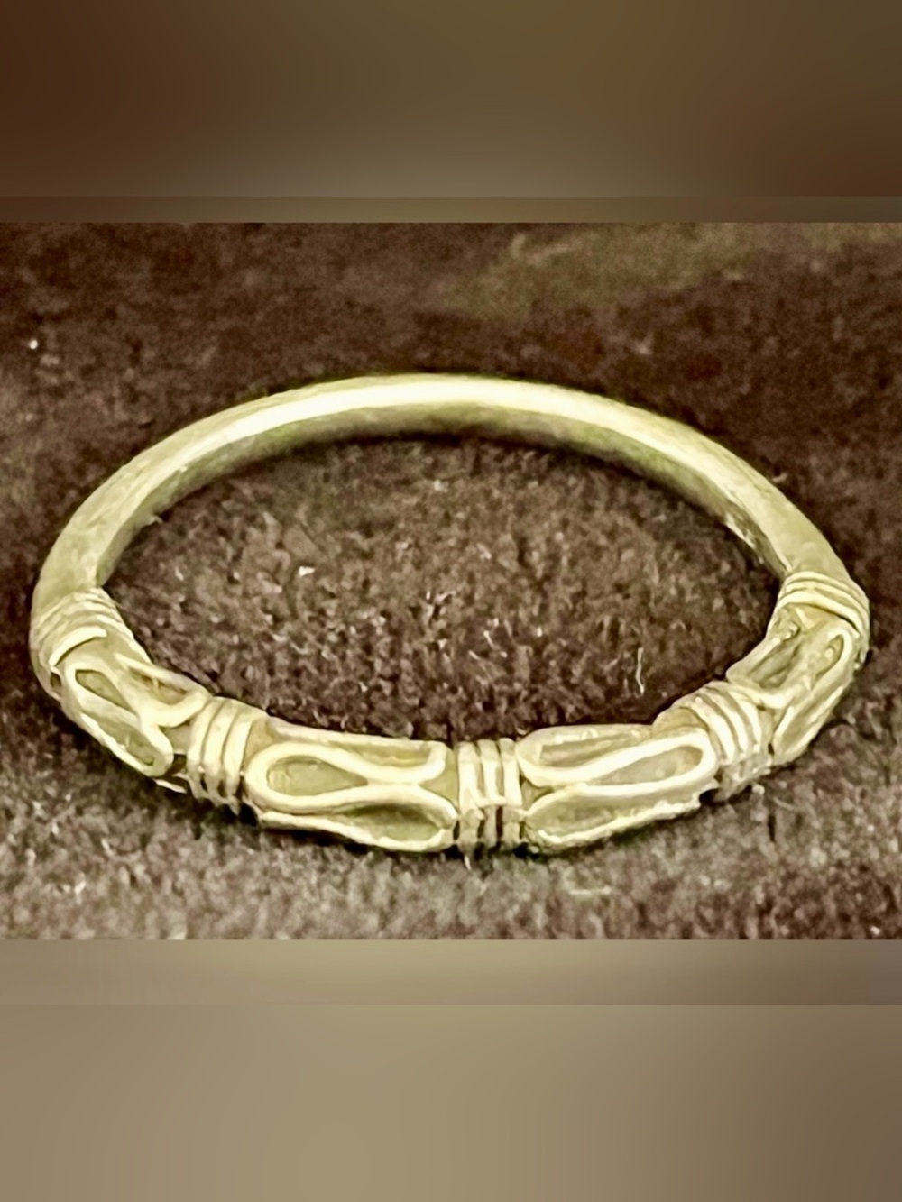 Artisan Bali 925 Sterling Silver Scroll Knotted Rope Band Ring Size 7.5 Vintage